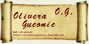 Olivera Guconić vizit kartica